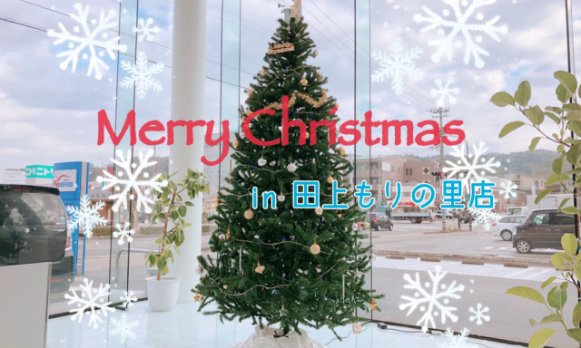 【田上もりの里店】メリークリスマス(*^^*)ツリー入りました♪♪タイヤ交換はお早めに！