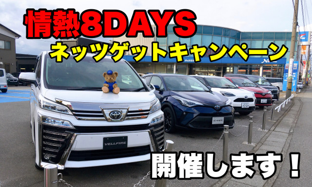 【小松店】2月6日～14日まで『情熱8DAYS』開催します！『ネッツゲットキャンペーン』も開催中！