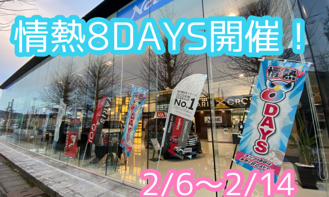 【南店】2/6(土)～2/14(日)まで情熱8DAYS開催！！