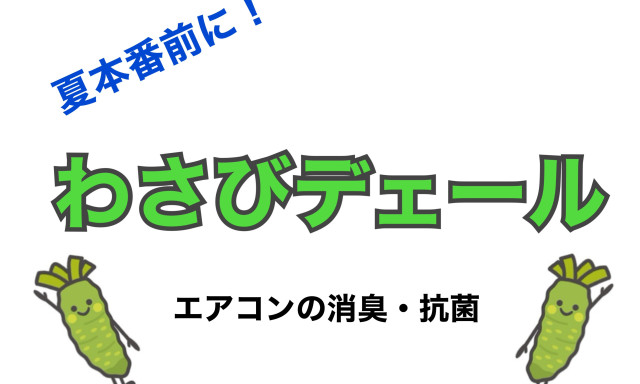 【羽咋店】夏本番前！！わさびの力でエアコンの消臭・抗菌しませんか？