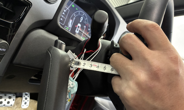 【寸法測定あり】GRヤリスDAT 縦引きサイドブレーキ取付け！