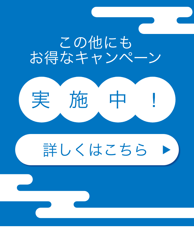 この他にもお得なキャンペーン実施中