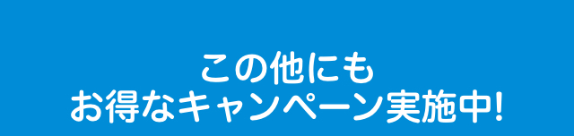 この他にもお得なキャンペーン