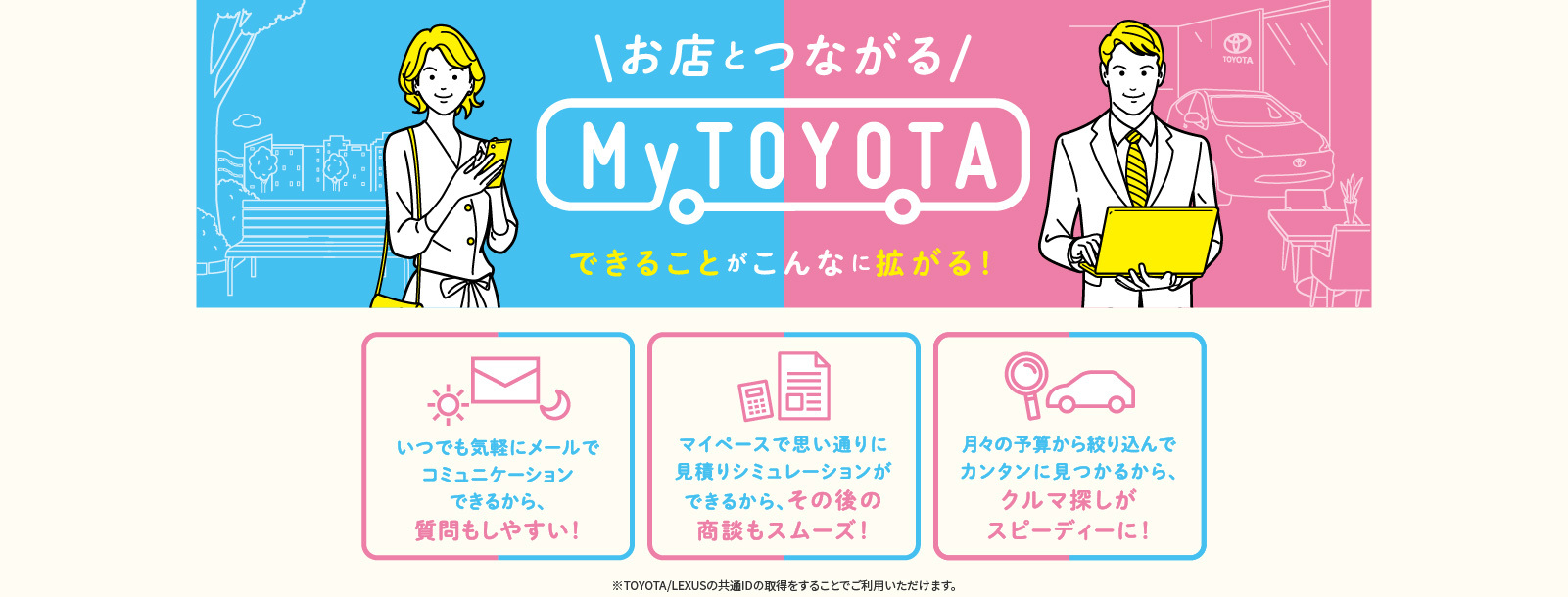 お店とつながる　My TOYOTA　できることがこんなに拡がる！